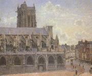Camille Pissaro The Church of St.Jacques at Dieppe (san08) France oil painting reproduction